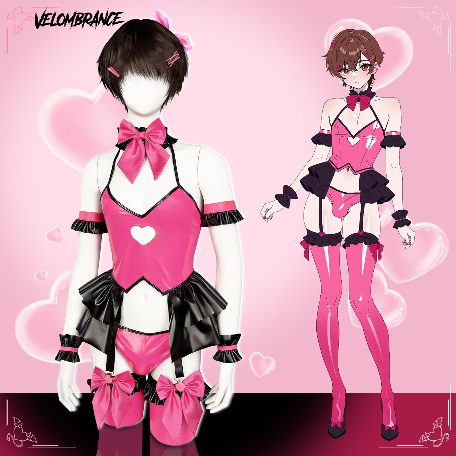 Cosplay Pink Heart Set (7-Piece Set) AS35