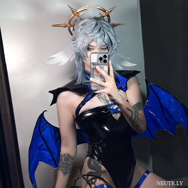 Dark Horn Succubus Cosplay Costume (6-Piece Set) AS04