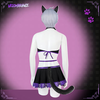 Pre-Order Purple Femboy Cat Cosplay Set (4-Piece Set) AS68
