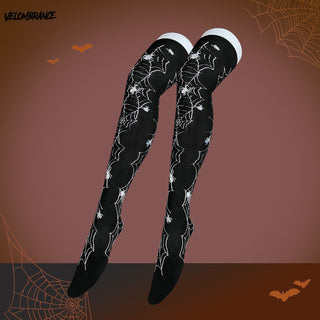 Halloween Knit Thigh-High Socks AK01