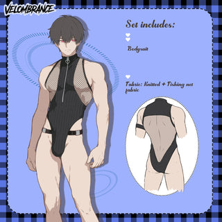 Mesh-Strick-Body (2-teiliges Set) AS72 vorbestellen