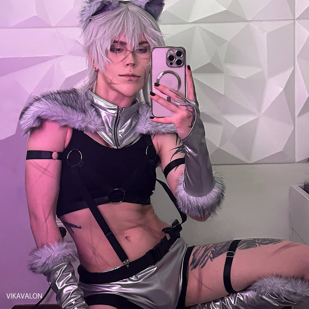 Cosplay Wolf Strappy Bodysuit(6-Piece Set) AS05