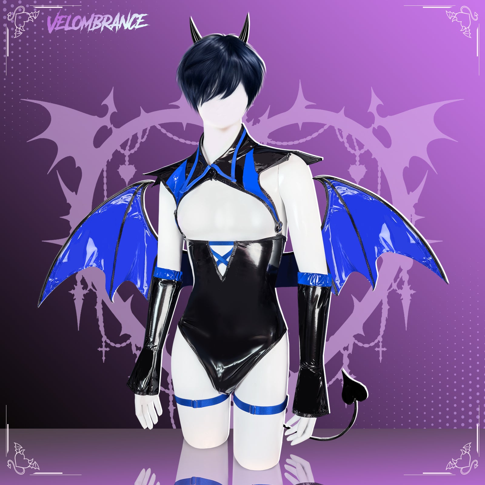 Dark Horn Succubus Cosplay Costume (6-Piece Set) AS04