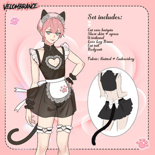 Pre-Order Heart Cat Butler  AS67  (6-Piece Set)