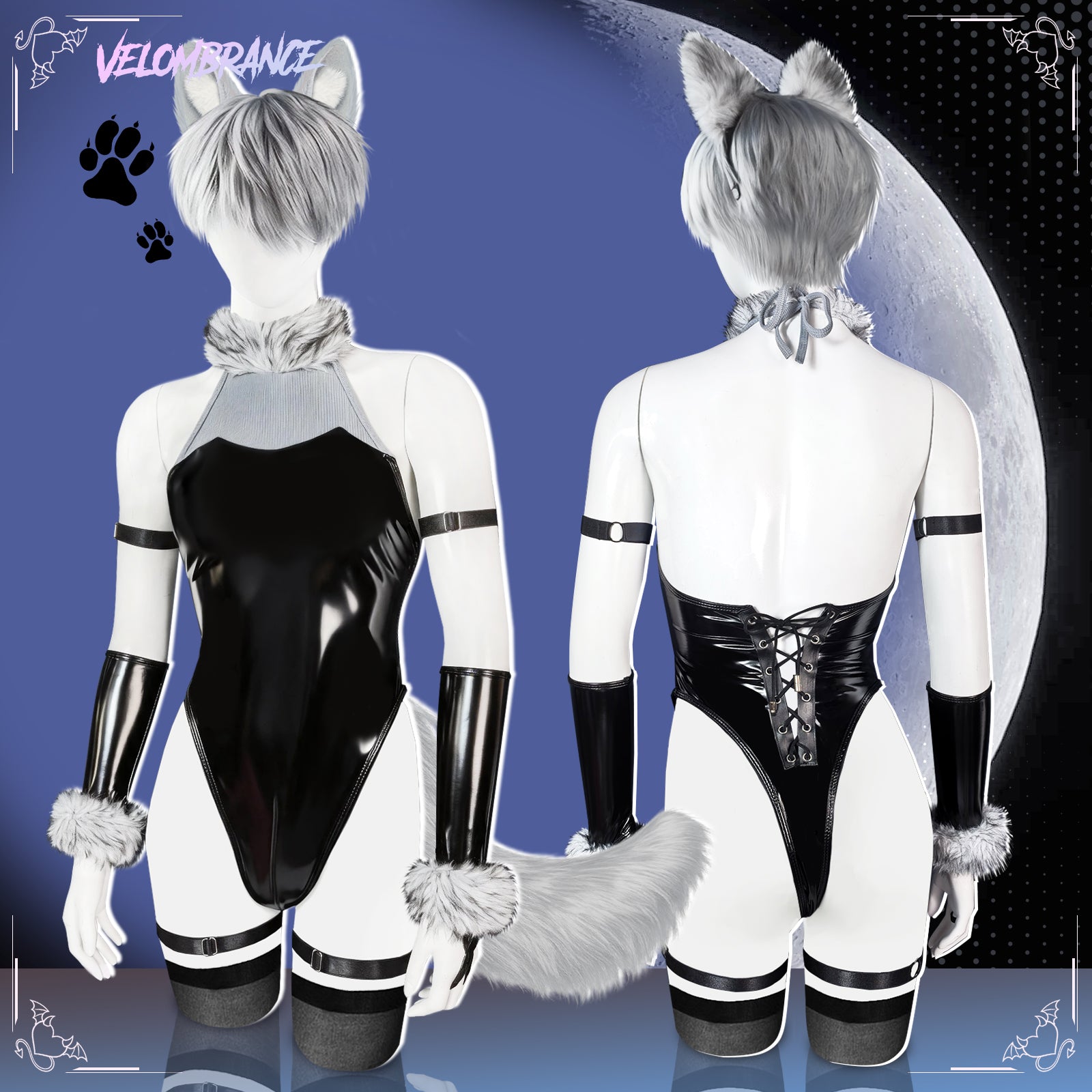 Fluffy Wolf Bodysuit (8-Piece Set) AS65