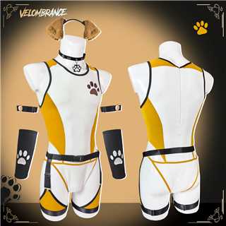 Vorbestellung Welpen-Femboy-Bodysuit-Set (5-teilig) AS74