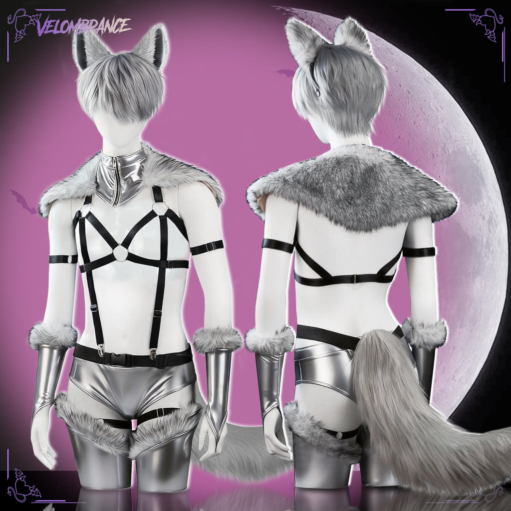 Cosplay Wolf Strappy Bodysuit(6-Piece Set) AS05