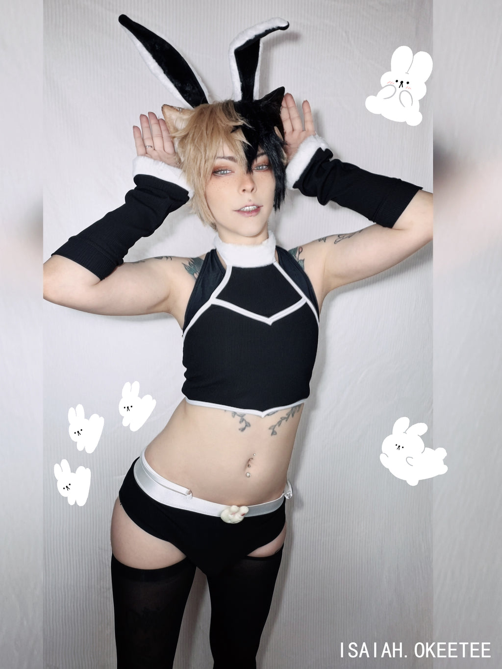 Cosplay Cute Bunny Ear Knitwear (5-Piece Set) AS06