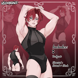 Pre Sale Midnight Black Mesh Bodysuit AS81
